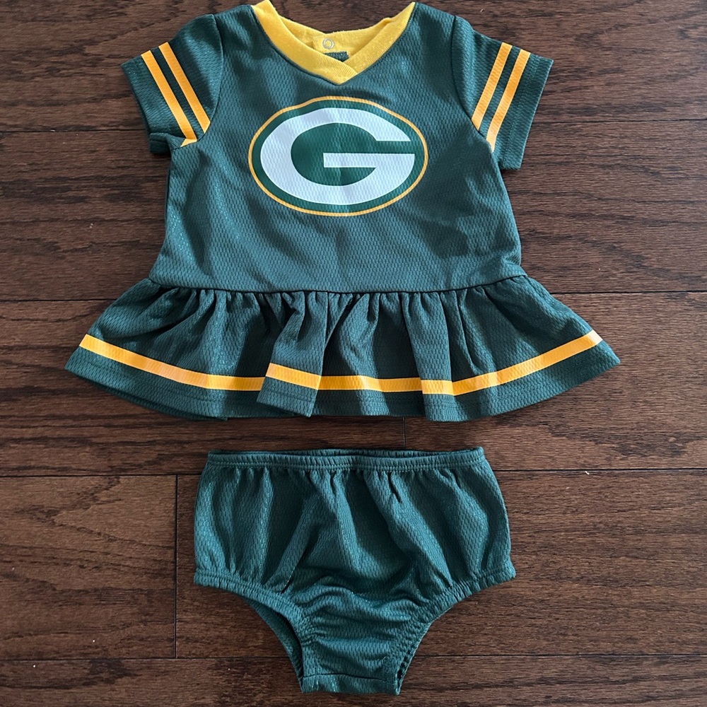 Green Bay Packers Baby Dress Set